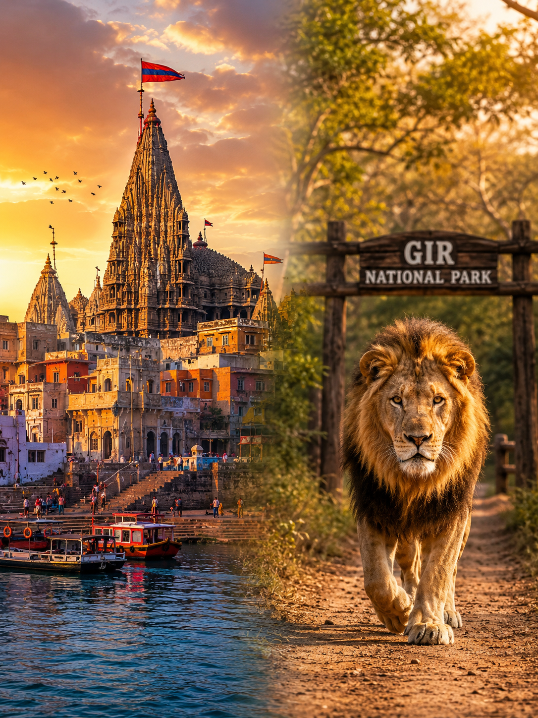 Gir – Somnath – Dwarka Tour